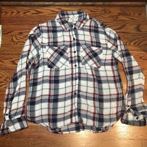 Plaid Flannel Button Down Shirt (size:M)